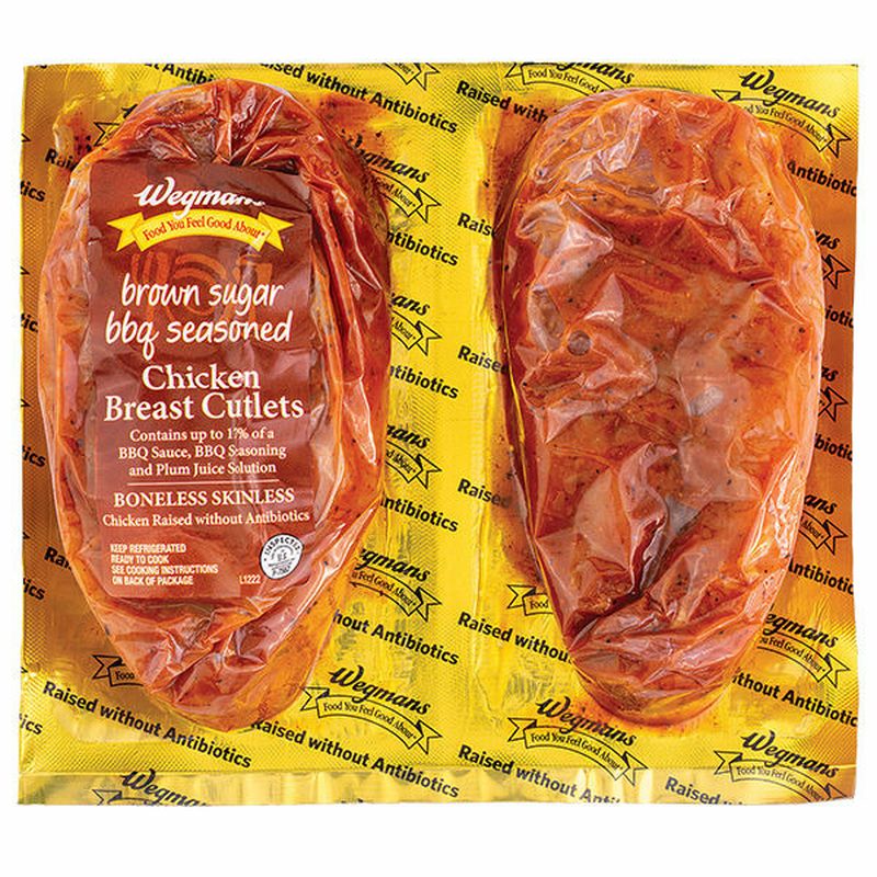 Wegmans Brown Sugar BBQ Chicken Breast Cutlets, Raised without Antibiotics Wegmans