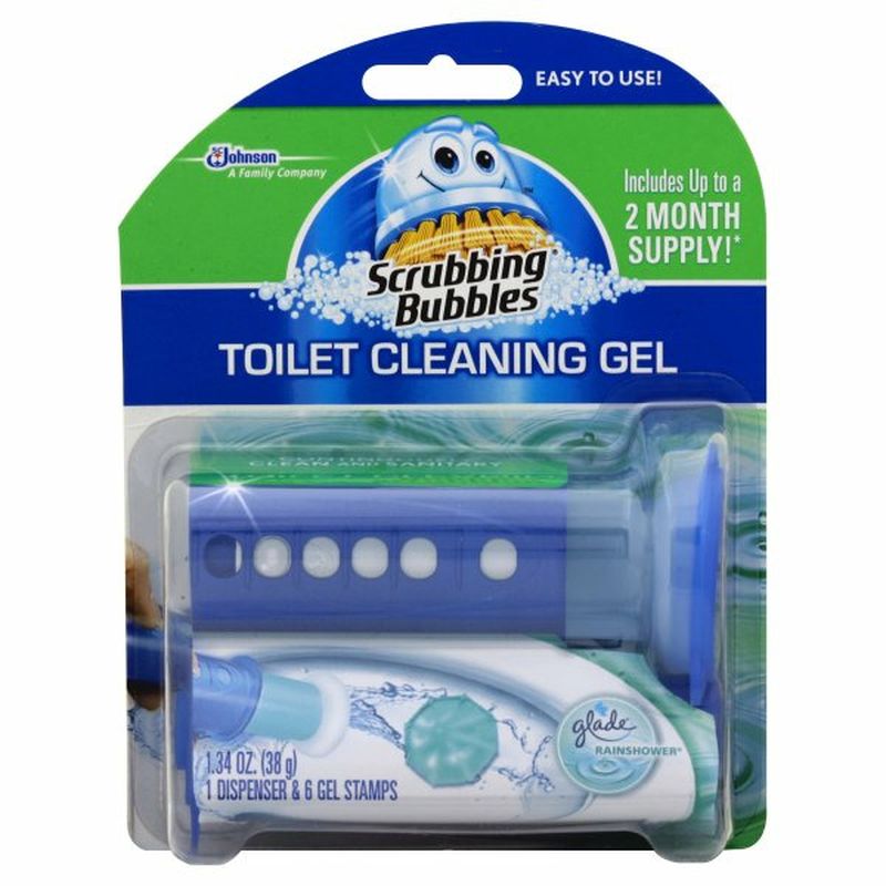 Scrubbing Bubbles Dispenser, Toilet Cleaning Gel, Glade Rainshower