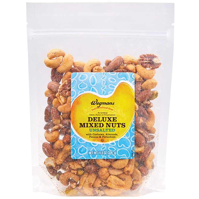 Wegmans Deluxe Unsalted Mixed Nuts Wegmans