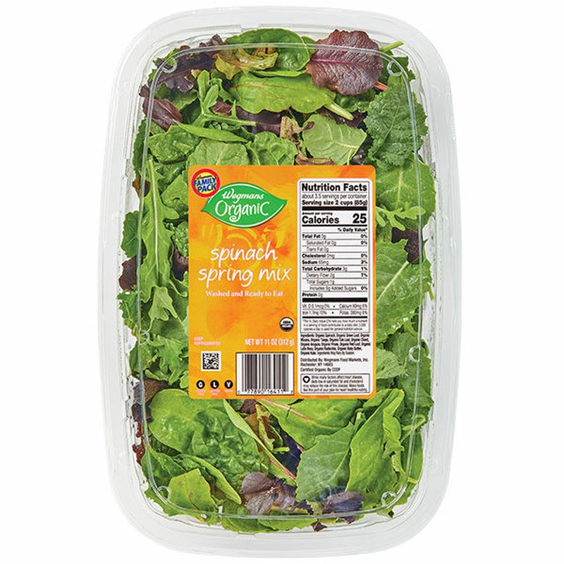 Wegmans Organic Spinach Spring Mix, FAMILY PACK Wegmans