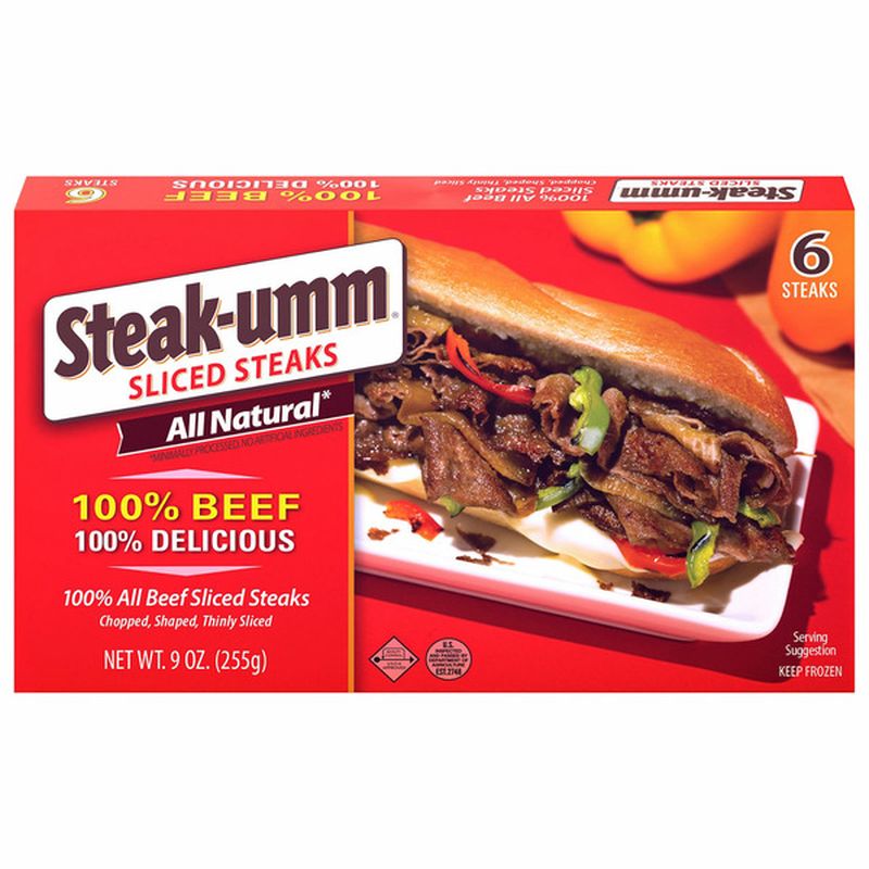 Steakumm Steaks, Sliced, 100 Beef Wegmans