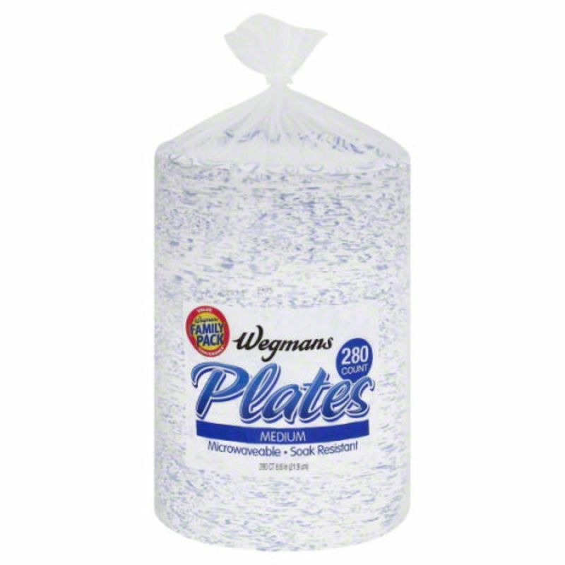 Wegmans Paper Plates, Medium, 8.6", Family Pack Wegmans