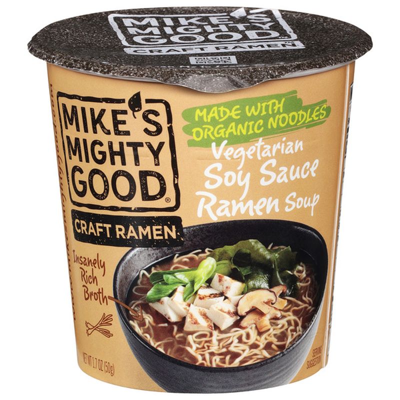 Mike's Mighty Good Ramen Soup, Soy Sauce, Vegetarian Wegmans