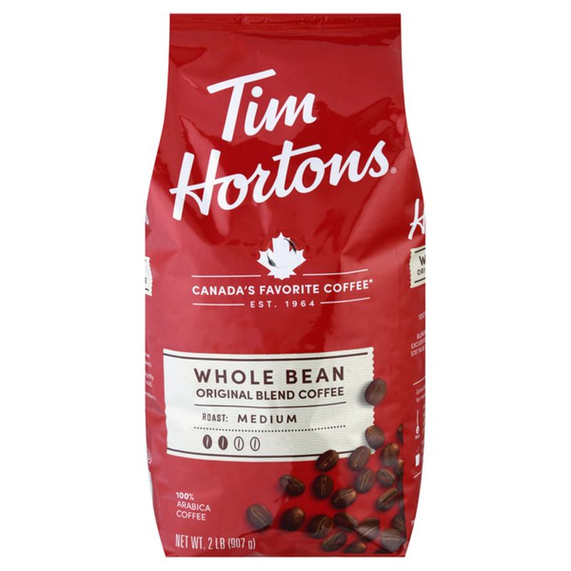 Tim Hortons Coffee, 100 Arabica, Whole Bean, Medium Roast, Original