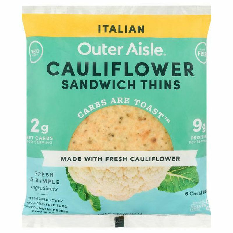 Outer Aisle Sandwich Thins Sandwich Thins, Cauliflower, Italian Wegmans