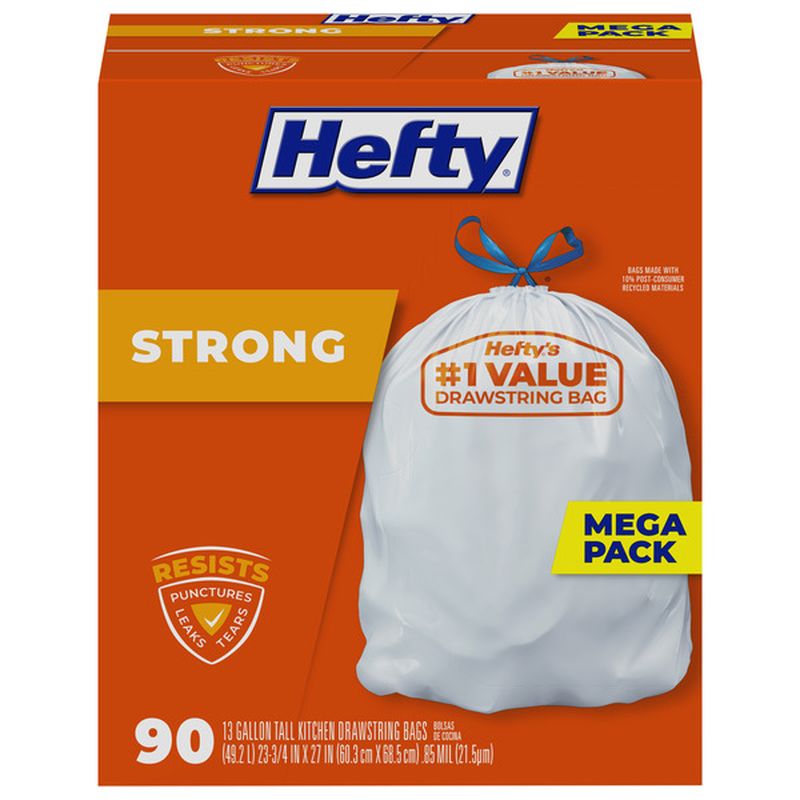 Hefty kitchen trash bags on sale