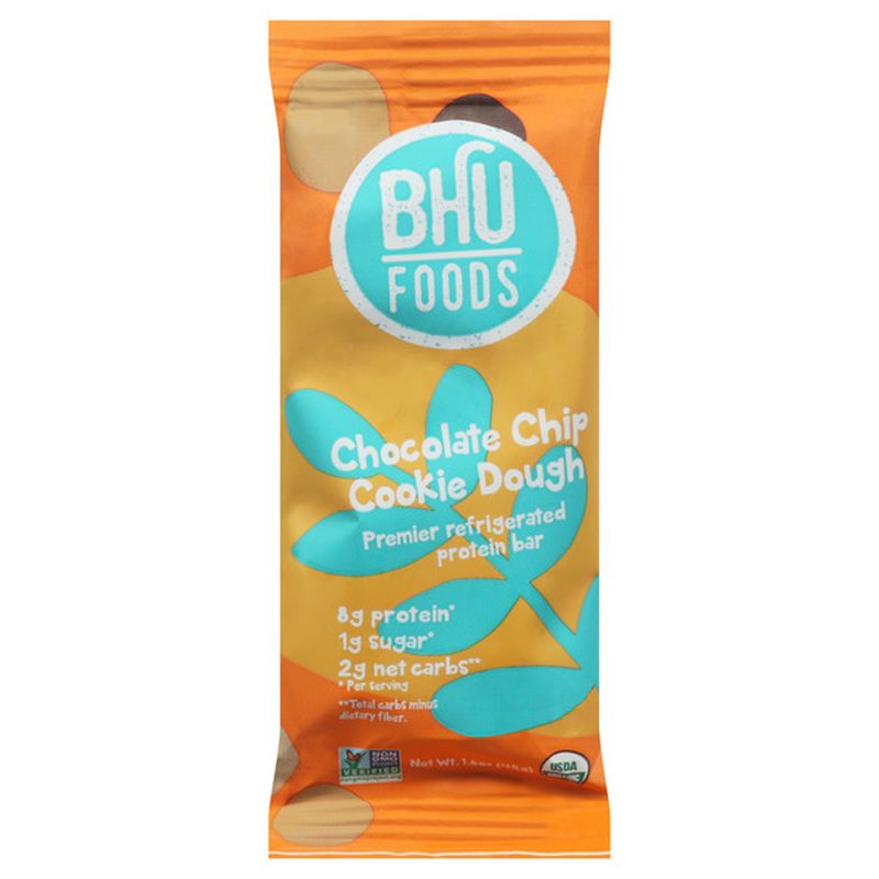 Bhu Foods Protein Bar, Chocolate Chip Cookie Dough Wegmans