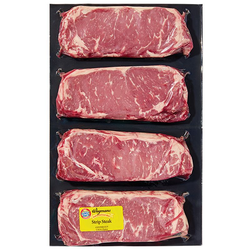 Wegmans Choice Strip Steaks, FAMILY PACK Wegmans