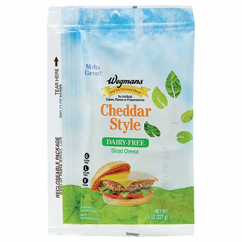 Wegmans Cheddar Style DairyFree Sliced Cheese Wegmans
