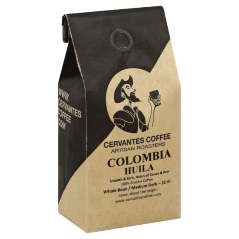 Cervantes Coffee Coffee, 100 Arabica, Whole Bean, Medium Dark