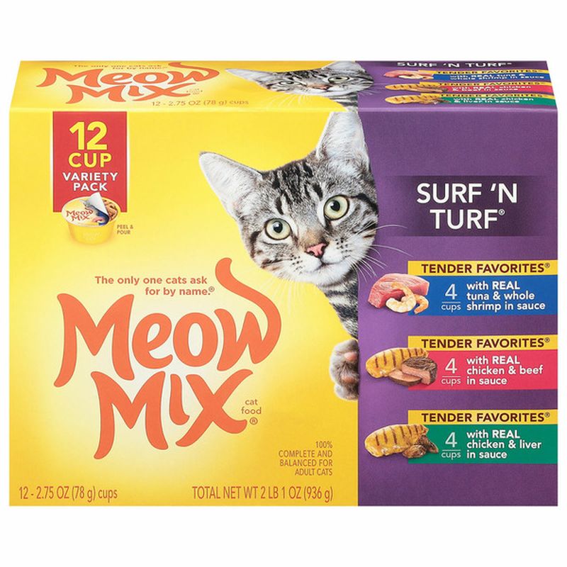 Meow Mix Tender Favorites Cat Food Surf N Turf Variety Pack Wegmans