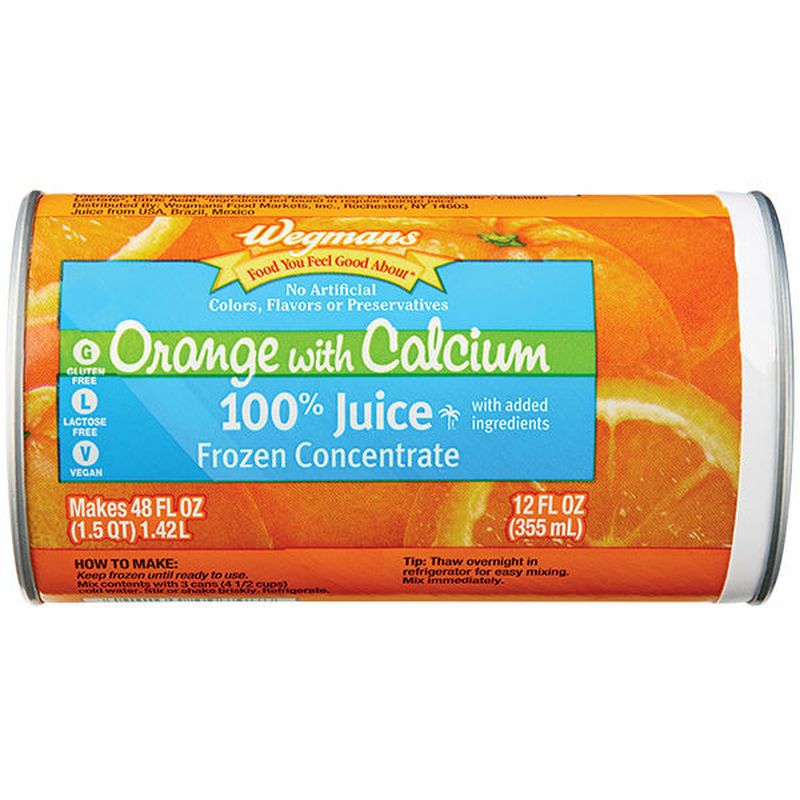 Wegmans Frozen 100 Orange Juice with Calcium from Concentrate Wegmans