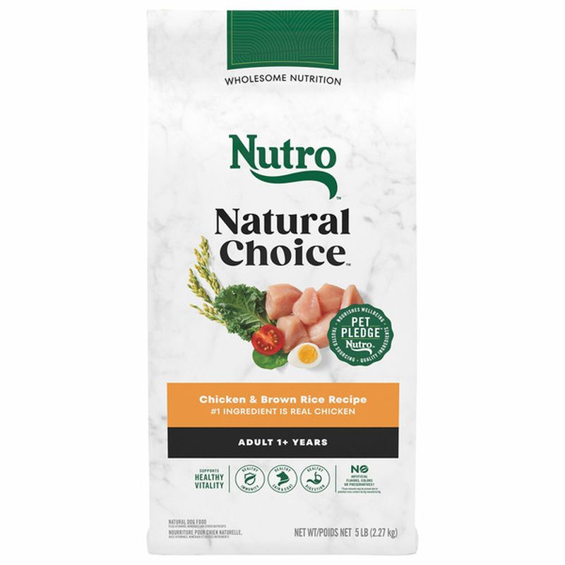 NUTRO Natural Choice Dog Food Natural Chicken Brown Rice Recipe Adult 1 Years Wegmans