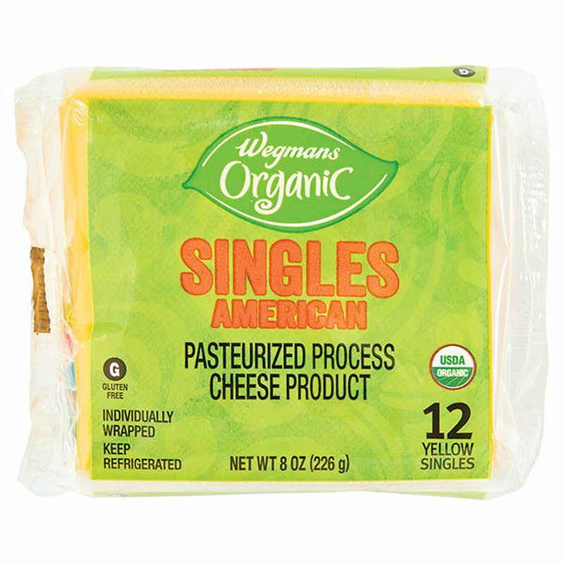 Wegmans Organic Singles American Pasteurized Process Cheese Product, 12