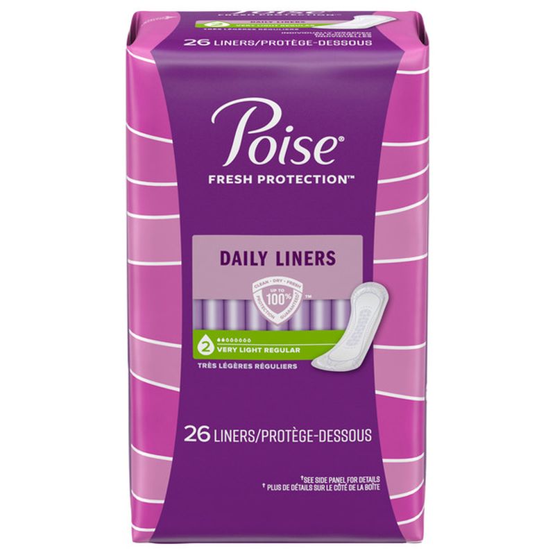 Poise Daily Liners, Very Light Regular Wegmans