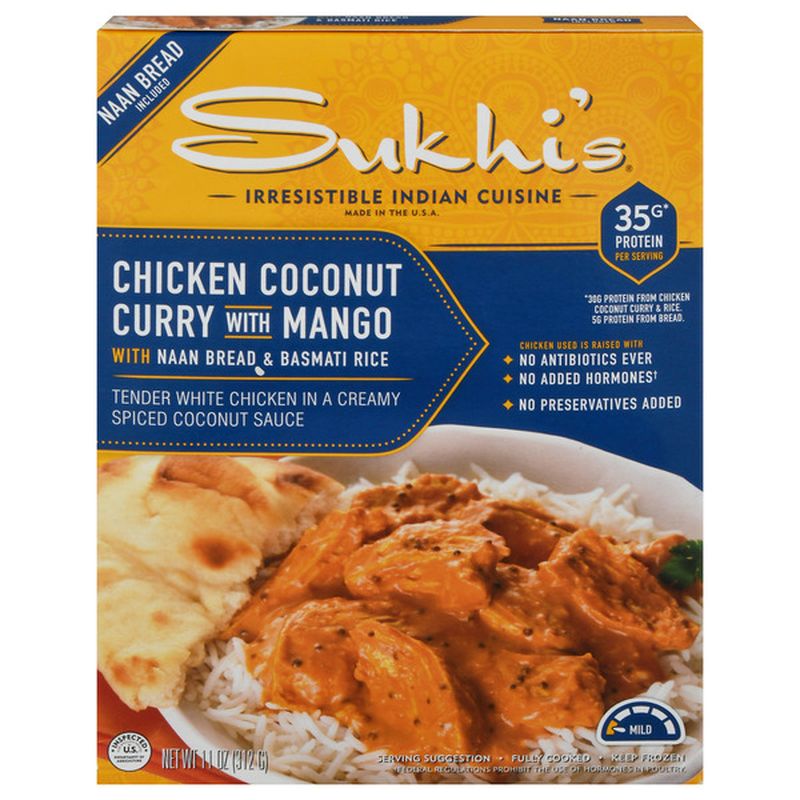 Sukhi's Chicken Coconut Curry, with Naan Bread & Basmati Rice Wegmans
