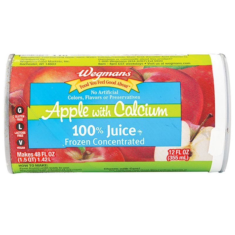 Wegmans 100 Juice Apple with Calcium Frozen Concentrated Wegmans