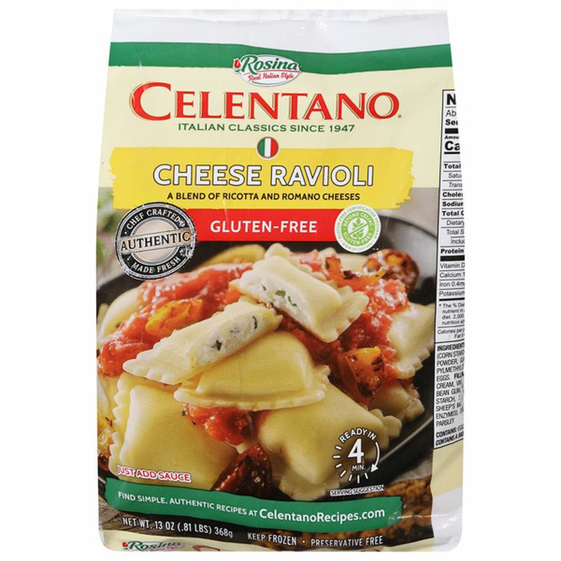 Celentano Ravioli, Gluten Free, Cheese Wegmans