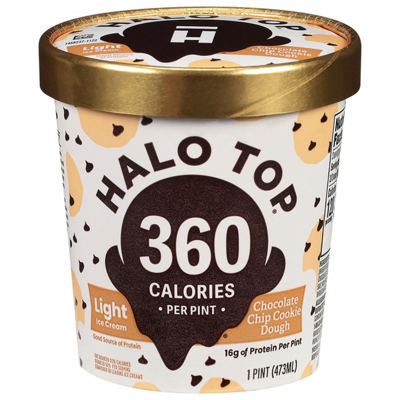 Halo Top Ice Cream, Light, Chocolate Chip Cookie Dough Wegmans