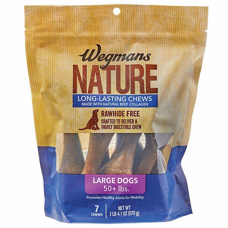 Wegmans Nature Large Dogs Long Lasting Beef Collagen Chews 7 Count Wegmans