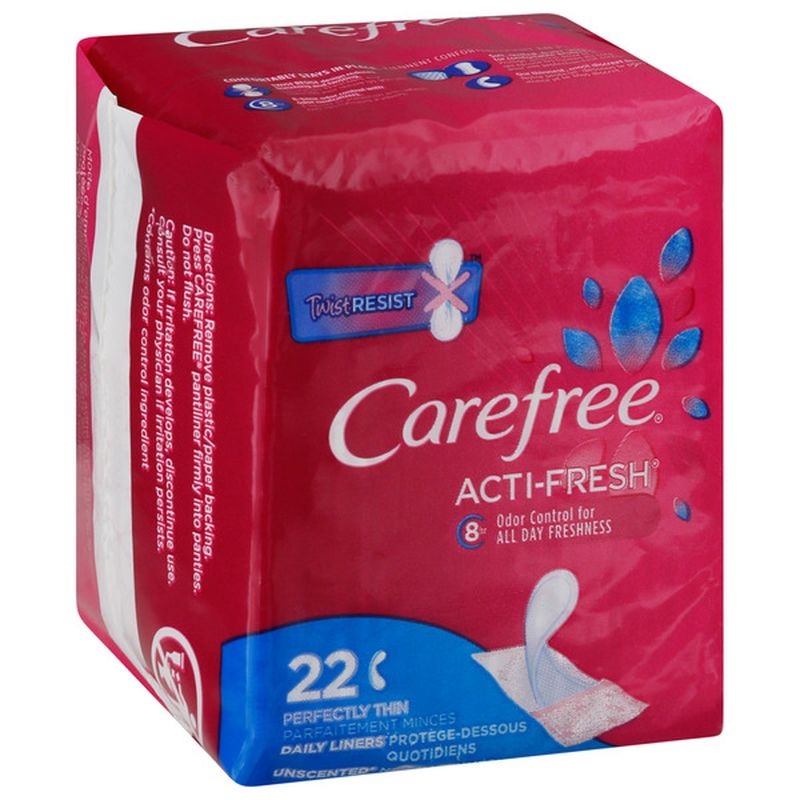 Carefree ActiFresh Daily Liners, Perfectly Thin, Unscented Wegmans