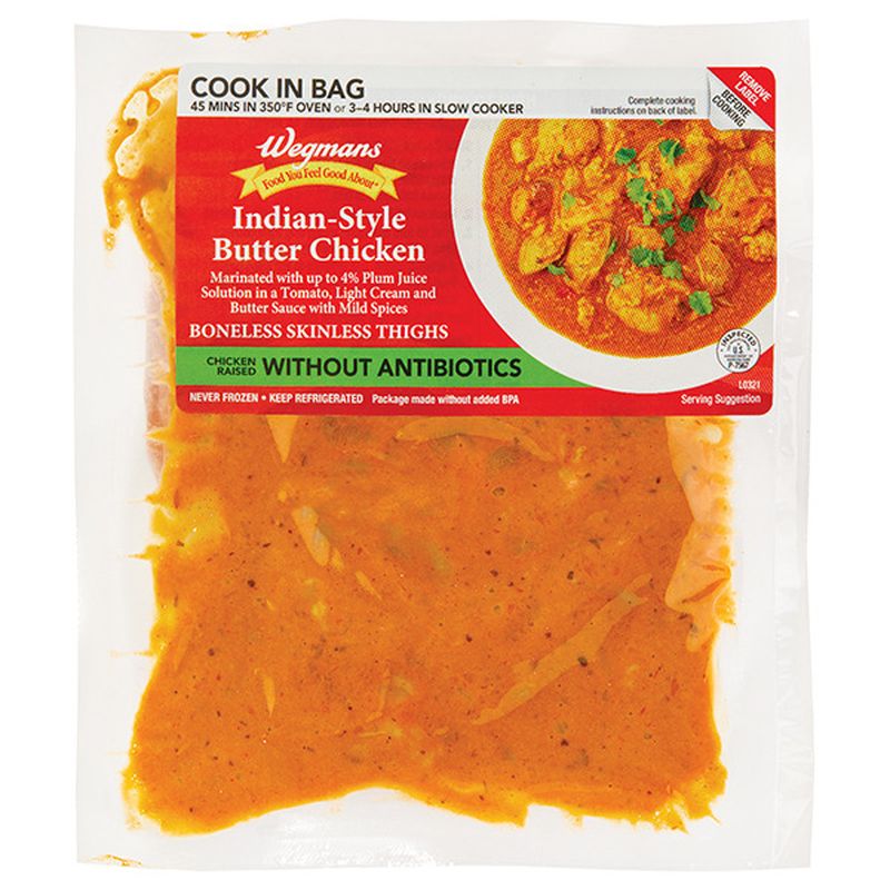 Wegmans Cook in Bag Indian-Style Butter Chicken, Raised without