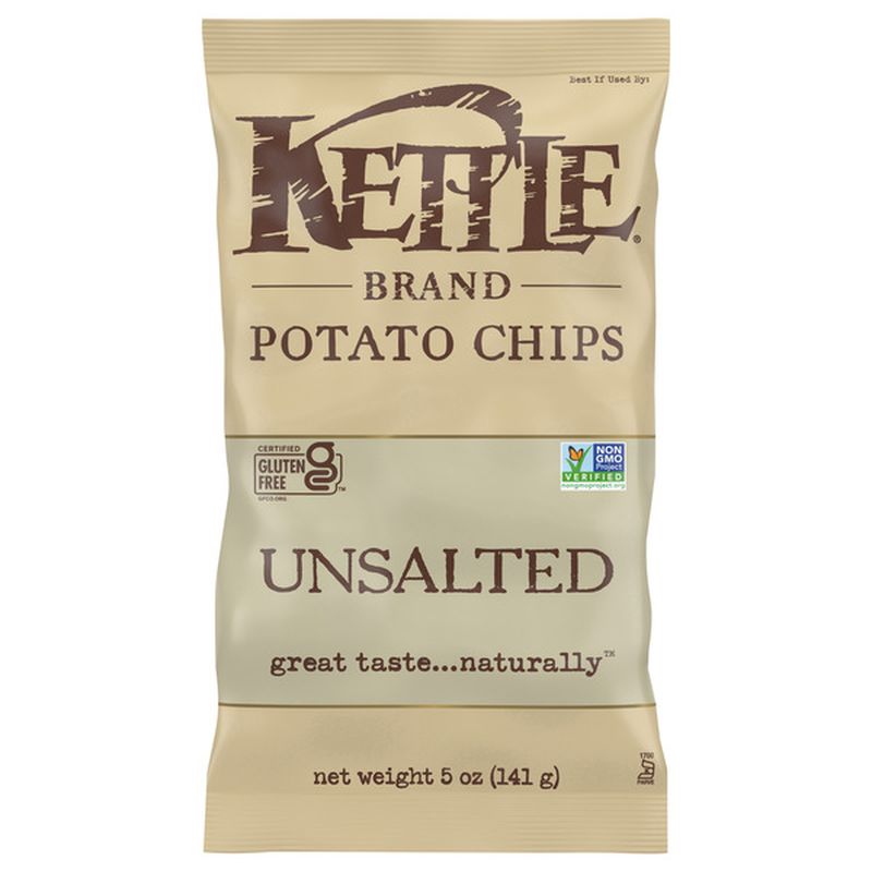 Kettle Chips Potato Chips, Unsalted Wegmans
