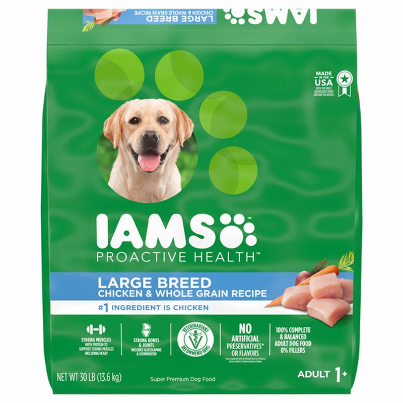 IAMS Proactive Health Dog Food Super Premium Chicken Whole Grain Recipe Large Breed Wegmans