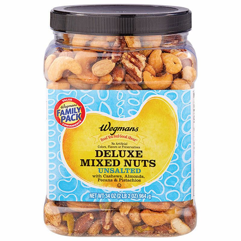 Wegmans Deluxe Unsalted Mixed Nuts, FAMILY PACK Wegmans