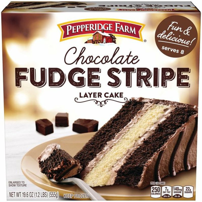 Pepperidge Farm Frozen Chocolate Fudge Stripe Layer Cake Wegmans