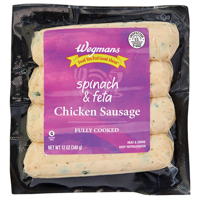 Wegmans Fully Cooked Spinach & Feta Chicken Sausage | Wegmans