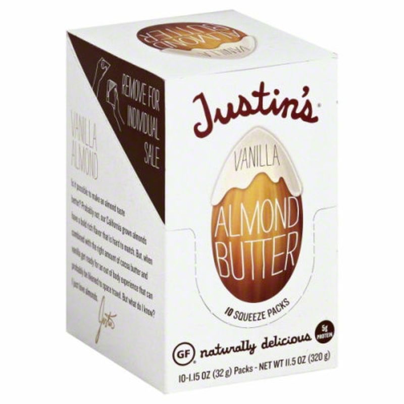 Justin's Almond Butter, Vanilla, Squeeze Packs Wegmans