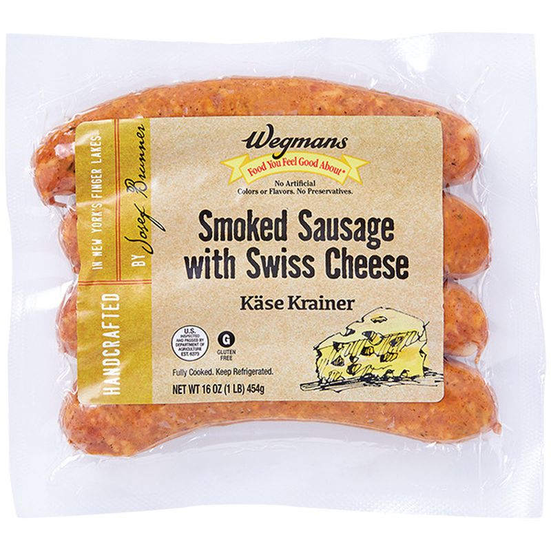 Wegmans Kase Krainer Smoked Sausage with Swiss Cheese Wegmans