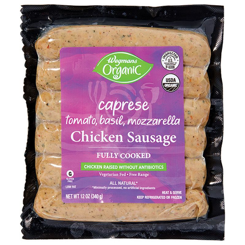 Wegmans Organic Caprese Chicken Sausage Wegmans