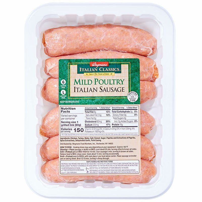 Wegmans Italian Classics Mild Poultry Italian Sausage Links Wegmans