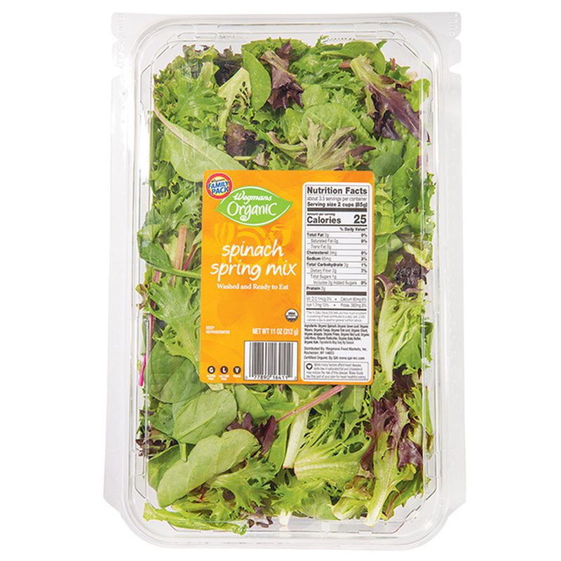 Wegmans Organic Spinach Spring Mix, FAMILY PACK Wegmans