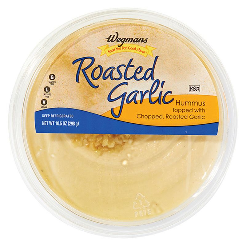 Wegmans Roasted Garlic Hummus Topped with Chopped Roasted Garlic Wegmans