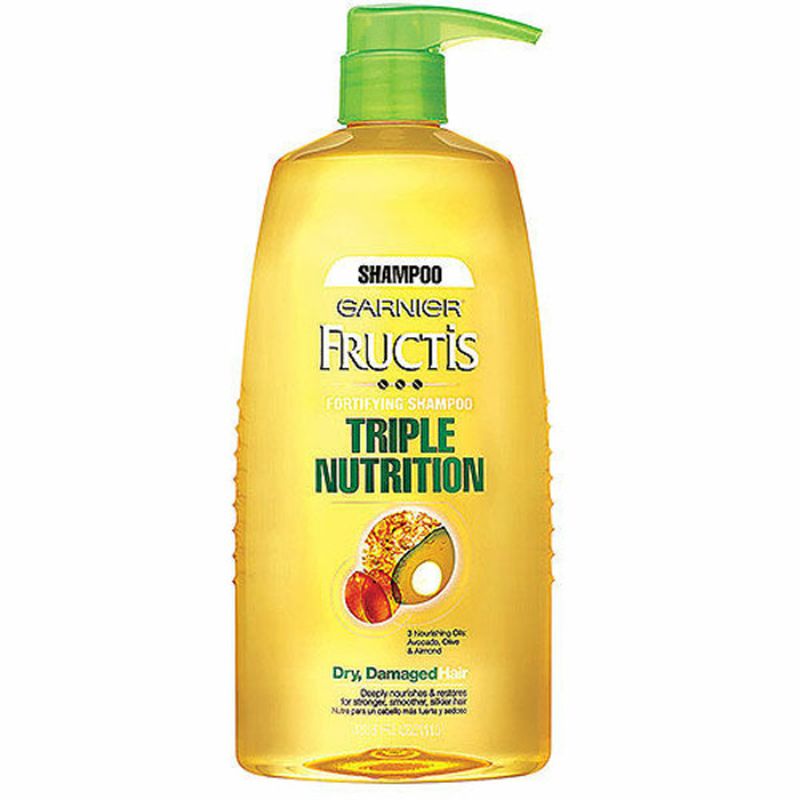 Garnier Fructis Shampoo, Fortifying, Triple Nutrition, Dry Damaged Hair