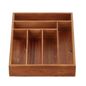 12" x 17-3/4" x 2-1/2" h 6-Section Acacia Flatware Organizer