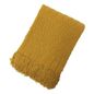 Beverly Mustard Yellow Throw Blanket, 50x60