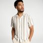 VRST Men's Performance Resort Shirt, M - Cream Harbor Stripe