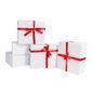 Holiday Time Christmas Paper Gift Box Set, 8.25 x 7 x 3.5 in - White