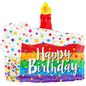Prairie Supply Happy Birthday Cake Shaped Foil Balloons
