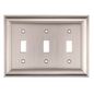 Allen + Roth Cosgrove 3-Gang Satin Nickel Toggle Wall Plate
