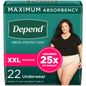 Depend Adult Incontinence Underwear for Women Size XXL