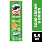 Pringles Sour Cream and Onion Potato Crisps, Lunch Snacks, 5.5 oz