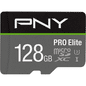 PNY PRO Elite Class 10 UHS-I V30 128GB MicroSDXC Flash Memory Card