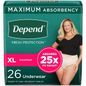 Depend Adult Incontinence Underwear for Women Size XL