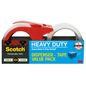 Scotch 2 -Pack 1.88-in x 54.6-yd Heavy Duty Shipping Packaging tape Dispenser Included