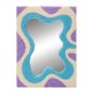 Room 2 Room Trendy Tufted Swirl Wall Mirror, 9.65 x 12 Inch - Blue & Purple